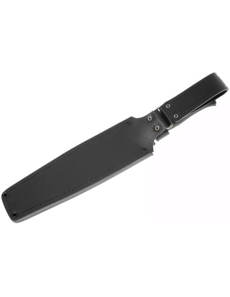 Cuchillo Fallkniven A2L Expedition 20cm hoja mango Kraton negro + funda de cuero