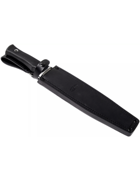 Faca Bowie MB moderna da Fallkniven Cabo Thermorun de 25,4 cm + bainha em pele
