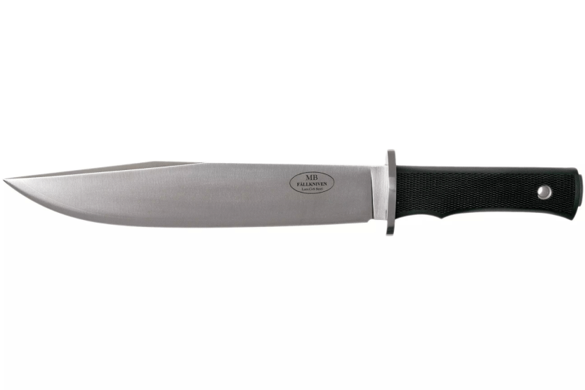 Faca Bowie MB moderna da Fallkniven Cabo Thermorun de 25,4 cm + bainha em pele