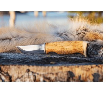 Coltello da caccia Arctic Legend AL941 lama da 9 cm manico in legno di betulla + fodero in pelle 2