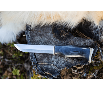 Arctic Legend Bear Knife AL880 håndlaget 14,5 cm blad beiset trehåndtak + skinnslire 2