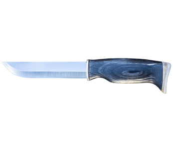 Faca para ursos Arctic Legend AL880 feita à mão com lâmina de 14,5 cm e cabo de madeira manchado + bainha de couro