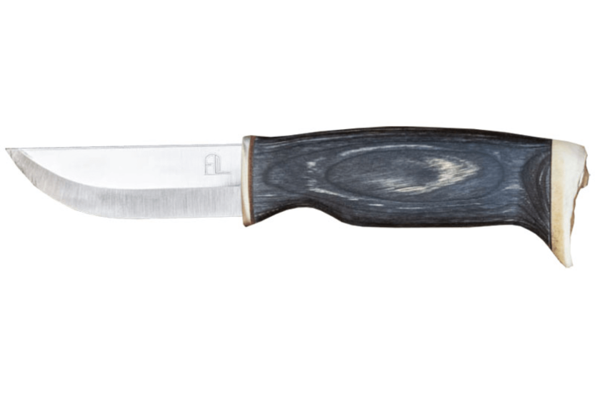 Arctic Legend Hunter's Knife AL965 artisanal 9cm blade black stained wood handle + leather sheath