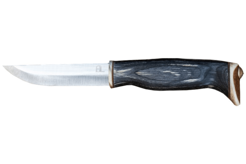Arctic Legend Hobby Knife AL927 håndlavet 9,5 cm blad sortbejdset træhåndtag + læderskede
