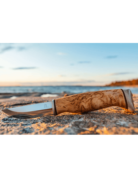 Arctic Legend Handicraft AL989 käsintehty veitsi 7.7cm koivukahva + nahkatuppi