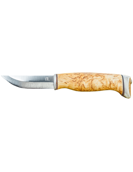 Arctic Legend Handicraft AL989 handmade knife 7.7cm birch handle + leather sheath