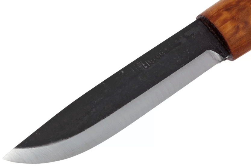 Helle Viking Messer H096 Karbonstahlklinge 11cm Birkenholzgriff + Lederetui
