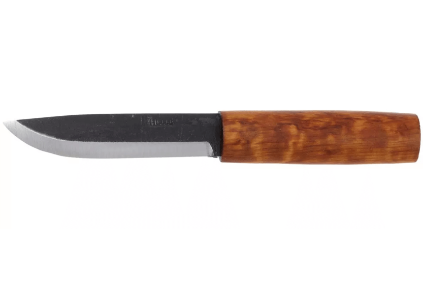 Helle Viking H096 knife 11cm carbon steel blade birch wood handle + leather sheath