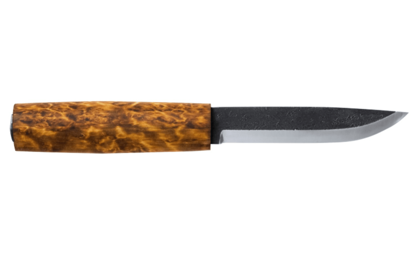 Helle Viking H096 knife 11cm carbon steel blade birch wood handle + leather sheath