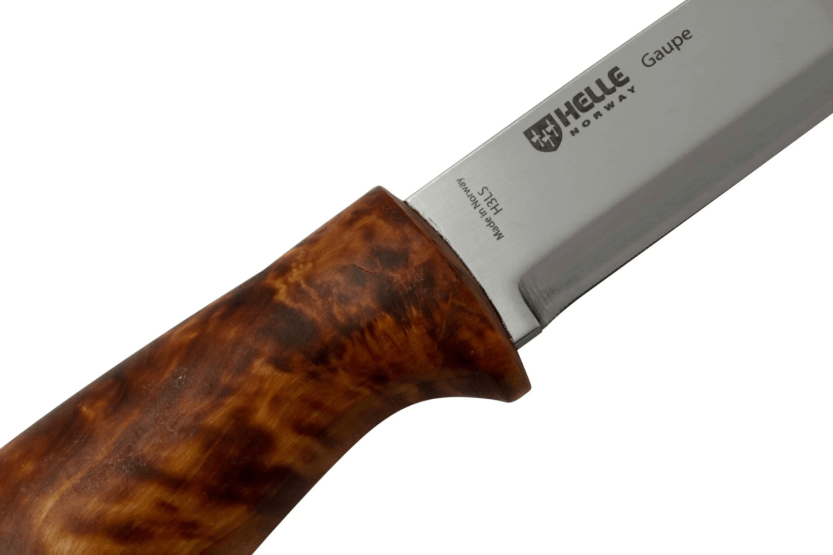 Helle Gaupe Messer H310 10,7cm Klinge aus rostfreiem Stahl Griff aus Birkenholz + Lederetui