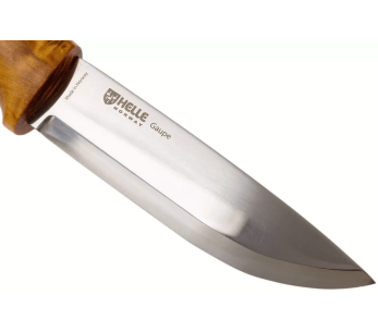 Helle Gaupe H310 knife 10,7cm stainless steel blade birch wood handle + leather sheath 2