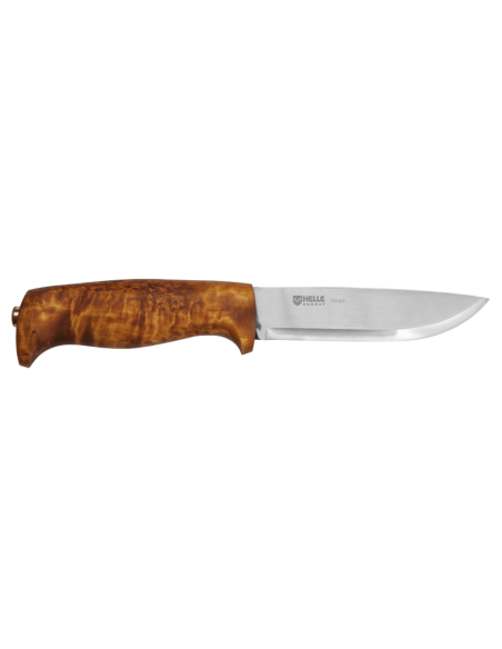 Helle Gaupe Messer H310 10,7cm Klinge aus rostfreiem Stahl Griff aus Birkenholz + Lederetui