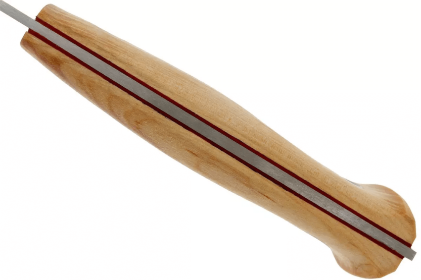 Helle Utvaer H600 knife 10cm steel blade curly birch handle + leather sheath