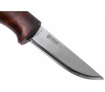 Helle Gro H200007 knife 9.3cm stainless steel blade birch wood handle + leather sheath 2