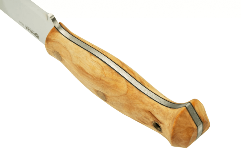 Helle Nord Messer H670 Stahlklinge 14,7cm Griff aus gekräuselter Birke + Lederetui