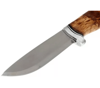 Faca Helle GT H036 com 12,3 cm de lâmina em aço inoxidável, cabo em bétula encaracolado + bainha em pele 2