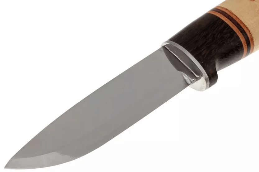 Helle Harding H099 veitsi 10cm terä koivu ja tammi kahva nahka + nahkatuppi