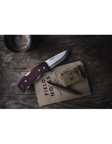 Helle Raud M H654 foldekniv 9,4 cm med håndtak i bjørketre