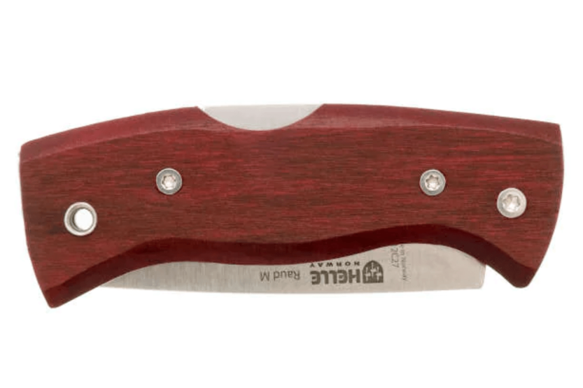 Helle Raud M H654 foldekniv 9,4 cm med håndtak i bjørketre