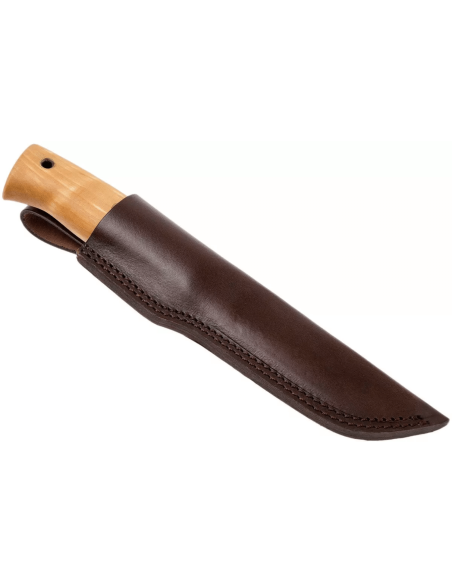 Helle Temagami H300 knife 11cm stainless steel blade birch handle + leather sheath