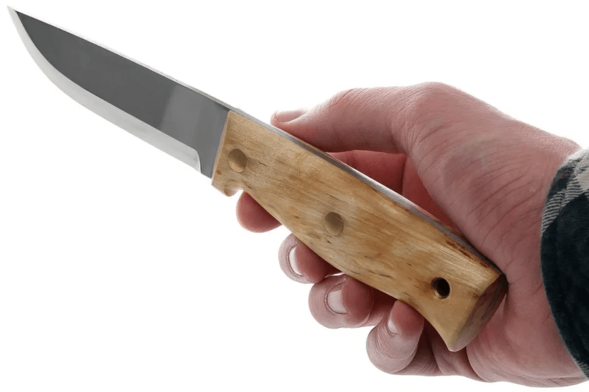 Helle Temagami H300 kniv 11 cm rustfrit stålblad birkeskæfte + læderskede