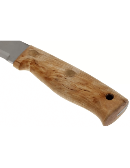 Helle Temagami H300 coltello 11cm lama in acciaio inox manico in betulla + fodero in pelle