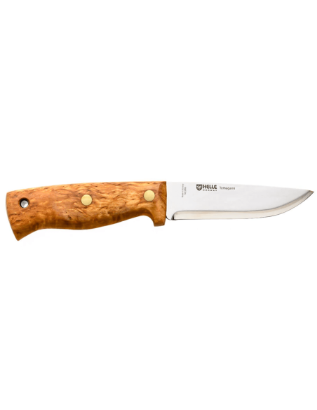 Cuchillo Helle Temagami H300 11cm hoja acero inoxidable mango abedul + funda cuero