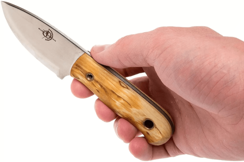 Faca Helle Mândra H620 6,9cm lâmina em aço inoxidável cabo em bétula + bainha em pele