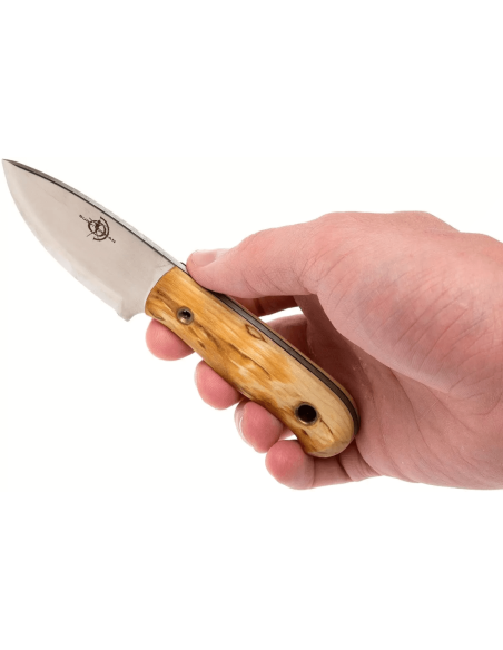 Cuchillo Helle Mândra H620 6,9cm hoja acero inoxidable mango abedul + funda cuero