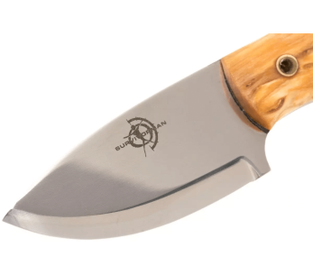 Helle Mândra H620 veitsi 6.9cm ruostumattomasta teräksestä valmistettu terä koivukahva + nahkatuppi 2