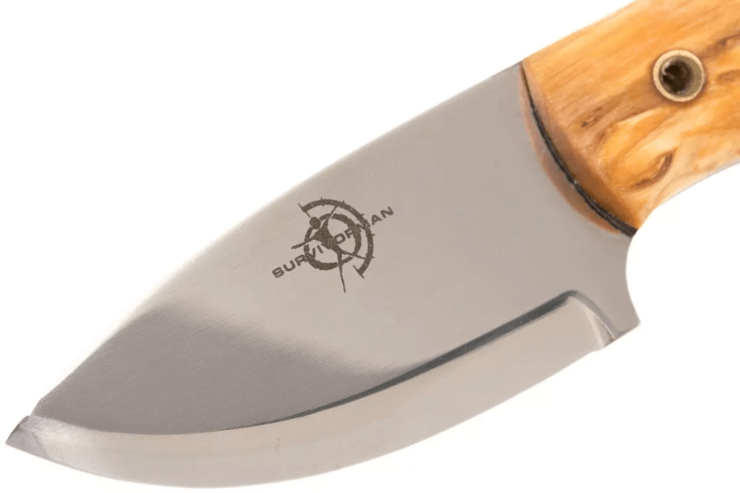 Helle Mândra H620 kniv 6,9cm blad i rostfritt stål björkhandtag + läderslida