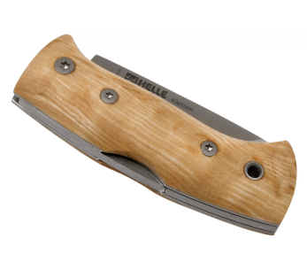 Helle Kletten H662 folding knife 8cm curly birch wood handle 2