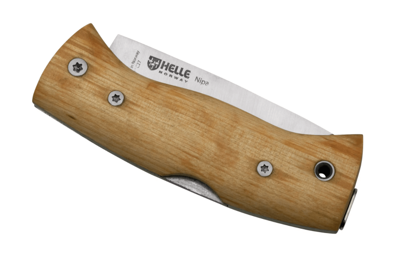 Helle Nipa H657 coltello pieghevole 9,4 cm manico in legno di betulla