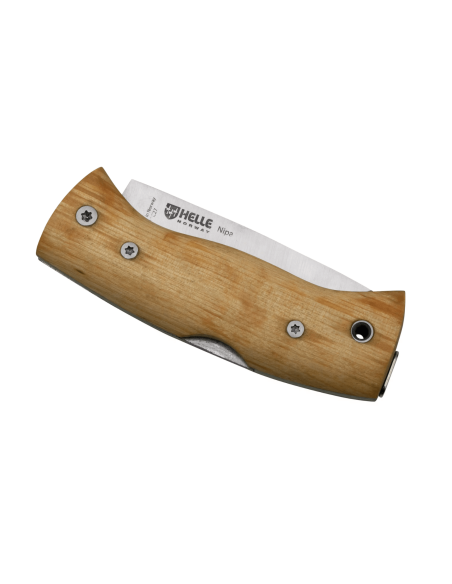 Helle Nipa H657 foldekniv 9,4 cm håndtag i birketræ