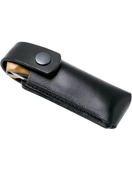 Helle Bleja H625 folding knife 11.7cm birch wood handle + leather sheath