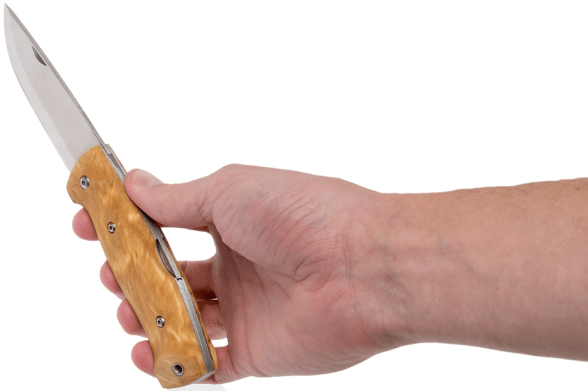 Klappmesser Helle Bleja H625 Birkenholzgriff 11,7cm + Lederscheide