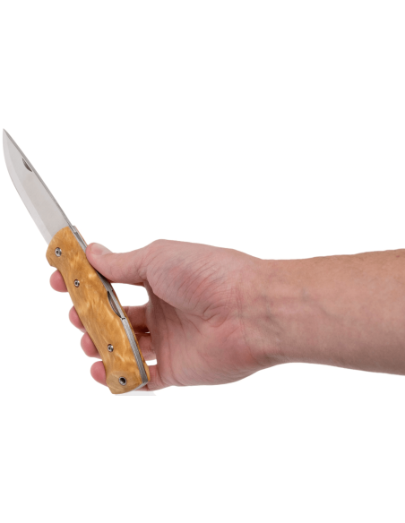 Klappmesser Helle Bleja H625 Birkenholzgriff 11,7cm + Lederscheide