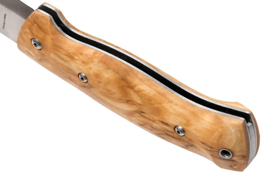 Helle Bleja H625 coltello pieghevole 11,7 cm manico in legno di betulla + fodero in pelle