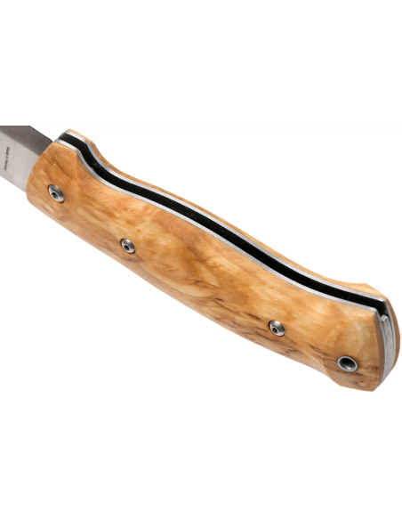 Helle Bleja H625 foldekniv 11,7 cm birketræshåndtag + læderskede