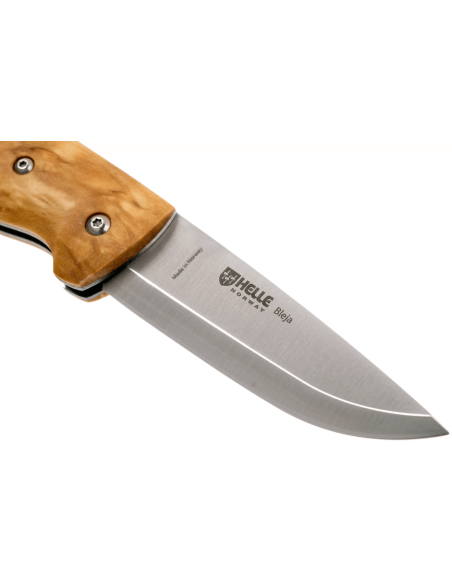 Helle Bleja H625 taittoveitsi 11.7cm koivukahva + nahkatuppi