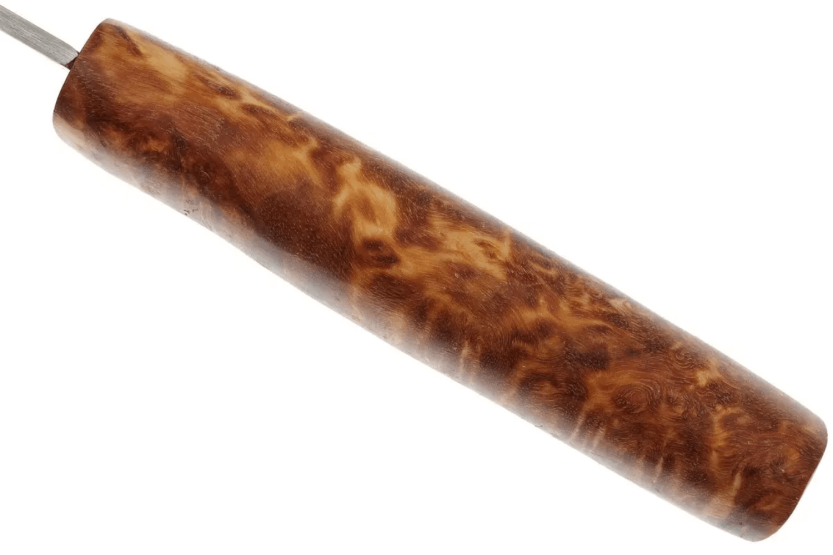 Helle Eggen H201075 stainless steel knife 10cm birch handle + leather sheath