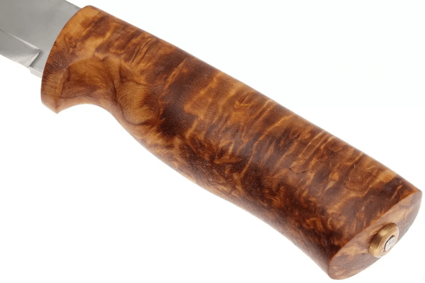 Helle Eggen H201075 stainless steel knife 10cm birch handle + leather sheath