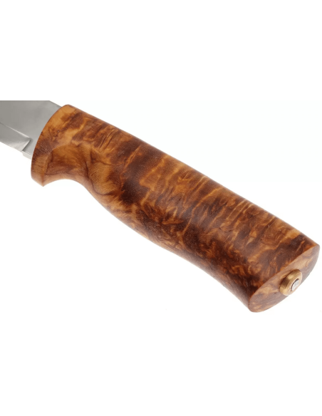 Helle Eggen H201075 stainless steel knife 10cm birch handle + leather sheath