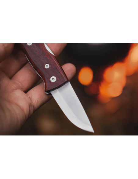 Cuchillo plegable Helle Raud S H663 8cm mango de madera de abedul