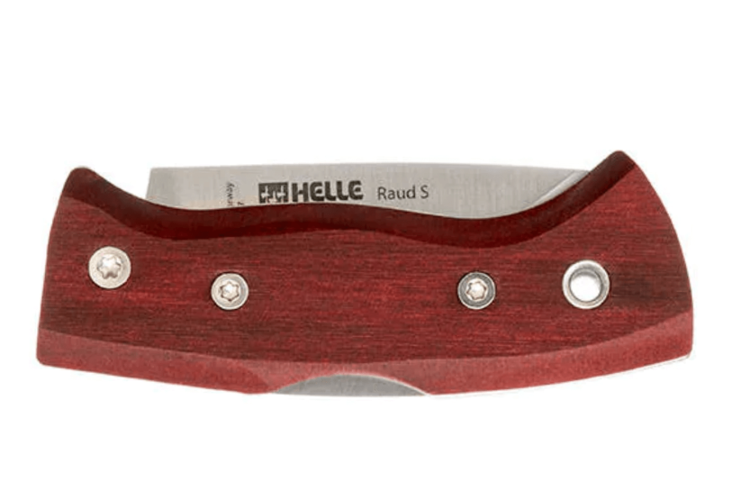 Cuchillo plegable Helle Raud S H663 8cm mango de madera de abedul