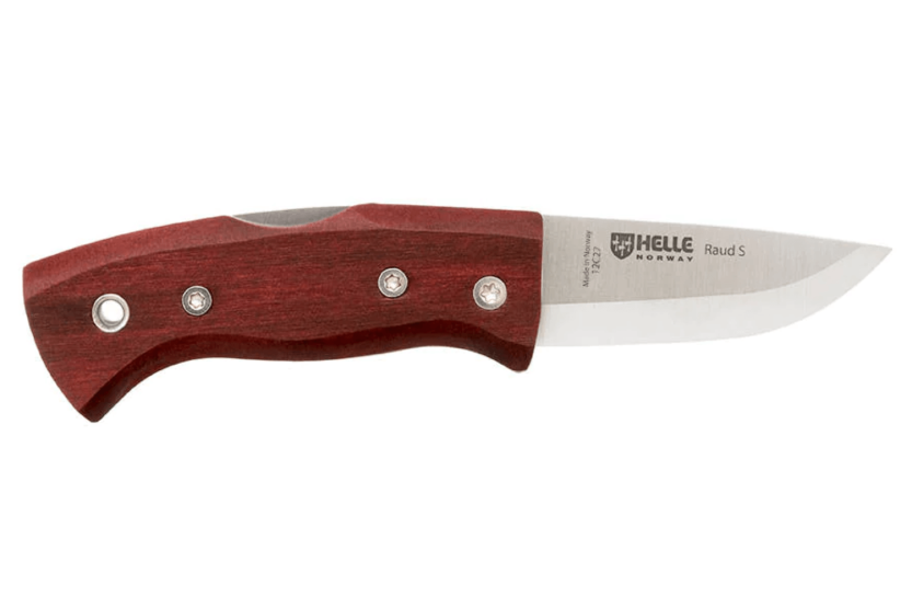 Cuchillo plegable Helle Raud S H663 8cm mango de madera de abedul