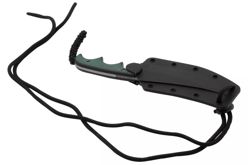 Faca de pescoço CRKT Minimalist 2394 9cm lâmina katana cabo em micarta + bainha