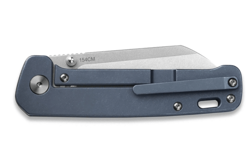 Cuchillo plegable QSP Pengui 130R 10.2cm mango titanio azul