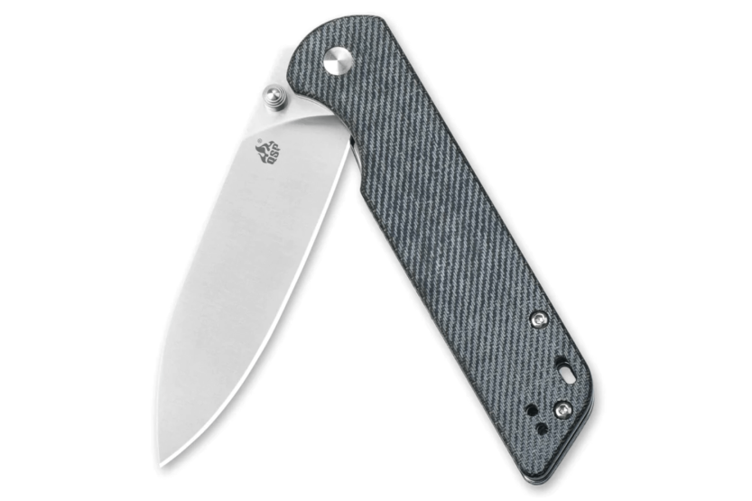 QSP Parrot 102F coltello pieghevole 10,2 cm manico in micarta denim