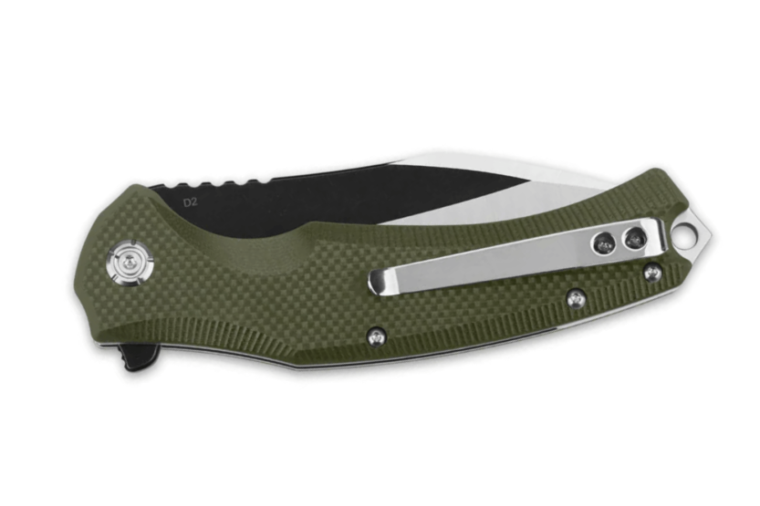 QSP Snipe 121B folding knife 12cm green G10 handle